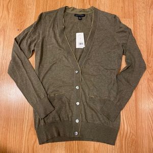 NWT Banana Republic brown pocket cardigan Med